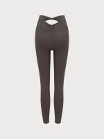 Dark Coffee Cut Out Leggings 24" - Image 12
