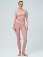Pink V-Waist Leggings 24" - Image 5