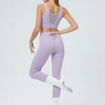 Light Purple Cut Out Leggings 24"
