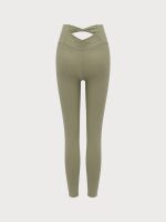Green Gold Cut Out Leggings 24" - Image 9