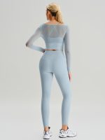 Light Blue V-Waist Leggings 24" - Image 6