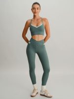 Sage Green X Cross Sports Bra - Light Support - Image 3