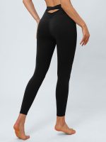 Black Cut Out Leggings 24"