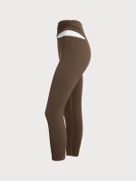 Coffee Contrast High Waisted Leggings 24" - Image 9