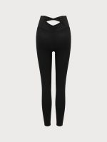 Black Cut Out Leggings 24" - Image 10