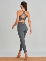 Grey Cut Out Leggings 24" - Image 4
