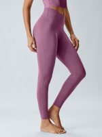 Purple V-Waist Leggings 24" - Image 5