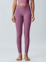 Purple V-Waist Leggings 24"