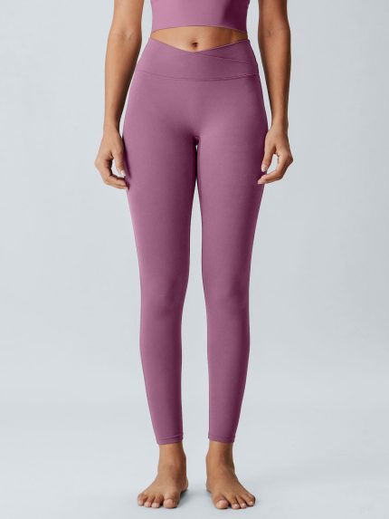 Purple V-Waist Leggings 24"