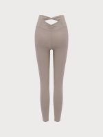 Khaki Cut Out Leggings 24" - Image 8
