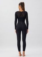 Black Cut Out Long Sleeve Top--Light Support - Image 4