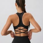 Black Cross Back Sports Bra - Light Support