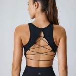 Black Cross Back Tank Top - Light Support