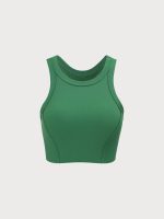 Green Round Neck Tank Top - Light Support - Image 7