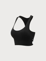 Black Cross Back Sports Bra - Light Support - Image 9