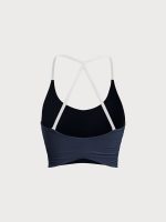 Navy Halter Sports Bra - Light Support - Image 13