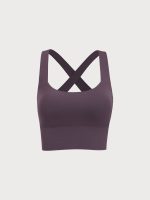 Purple Twist X-Cross Sports Bra - Light Support - Image 6