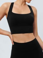 Black Twist X-Cross Sports Bra - Light Support - Image 2
