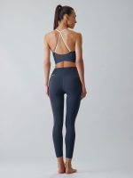 Navy Halter Sports Bra - Light Support - Image 10