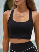 Black Twist X-Cross Sports Bra - Light Support - Image 6