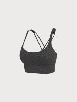 Grey Leopard X Cross Sports Bra-Light Support - Image 5