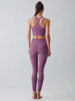 Purple Round Neck Sports Bra - Light Support - Image 5