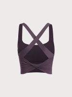 Purple Twist X-Cross Sports Bra - Light Support - Image 7