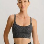 Grey Leopard X Cross Sports Bra-Light Support