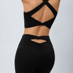 Black Twist X-Cross Sports Bra - Light Support