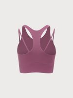 Purple Round Neck Sports Bra - Light Support - Image 7