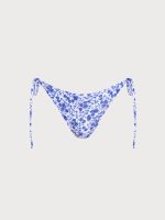 Blue Contrast Print Bikini Bottom - Image 6