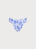Blue Print Textured Natural Waisted Bikini Bottom - Image 6