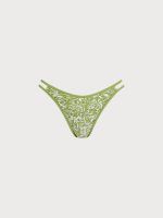 Light Green Textured Cutout Bikini Bottom - Image 8