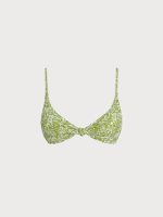 Light Green Textured X-Cross Bikini Top - Image 7
