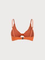 Orange Floral Jacquard Knot Bikini Top - Image 6