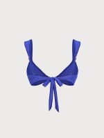 Royal Blue Gold-Accented Bikini Top - Image 10