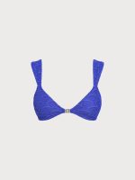 Royal Blue Gold-Accented Bikini Top - Image 9