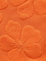 Orange Floral Jacquard Knot Bikini Top - Image 7