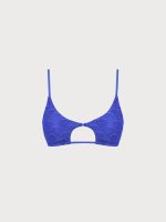 Royal Blue Cut-Out X Cross Bikini Top - Image 6