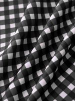Black Gingham Plus Size Tankini Top - Image 9
