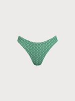 Green Geometric Full Coverage Bikini Bottom - Image 5