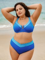 Blue Twist Plus Size Bikini Bottom - Image 3