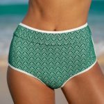 Green Geometric Full Coverage Surf Bottom