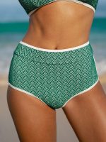 Green Geometric Full Coverage Surf Bottom