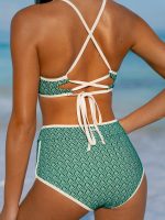 Green Geometric Full Coverage Surf Bottom - Image 2