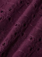 Burgundy Textured V Notch Bikini Top - Image 10