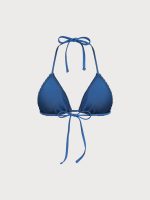 Blue Gradient Textured Bikini Top - Image 7