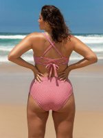 Red Gingham Plus Size Bikini Top - Image 5