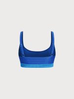 Blue Contrast Cut Out Plus Size Bikini Top - Image 7