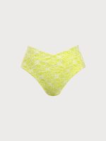 Light Green Jacquard V Cut Plus Size Bikini Bottom - Image 5